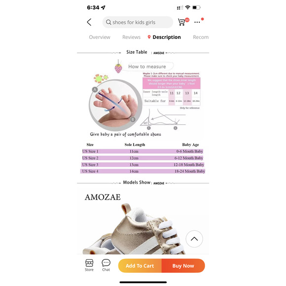 Baby Girl Sporty Striped Crystaled Sneakers 0-6 Months - Picture 6 of 6